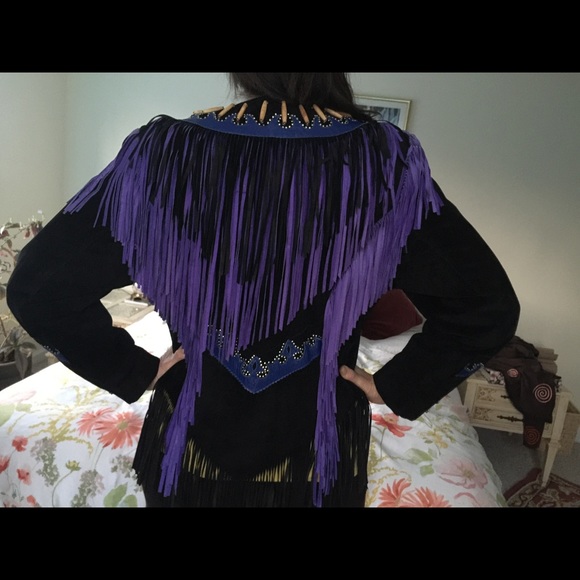 Retro Fringe Leather Jacket - Picture 4 of 8